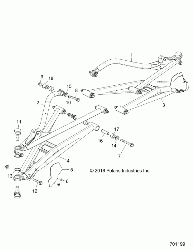 фото 1021480-458 Рычаг / WELD-CTRL ARM LWR FR LH 64 BLK