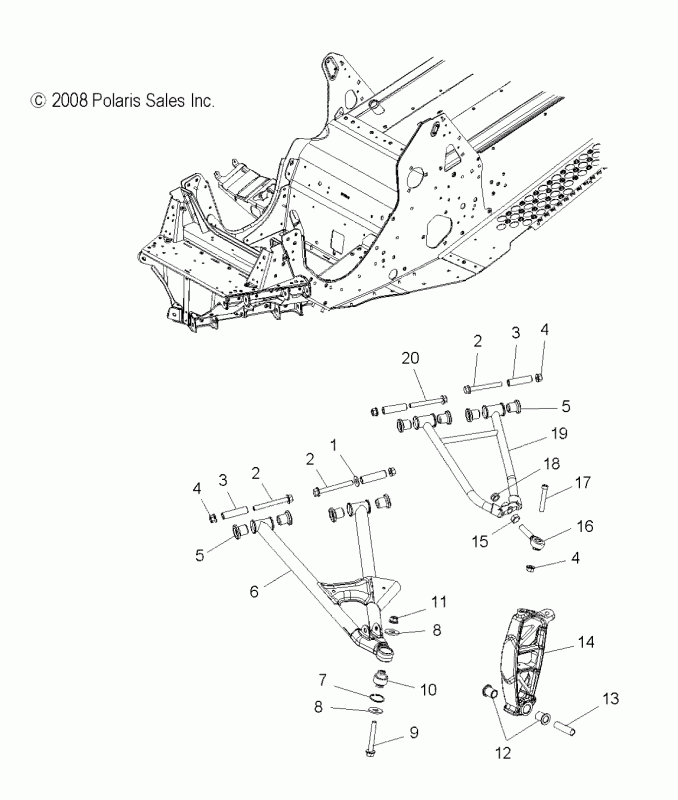 фото 2203026-067 Рычаг Kit Lower Control Arm Black RH 600-800 RMK 07-10гг