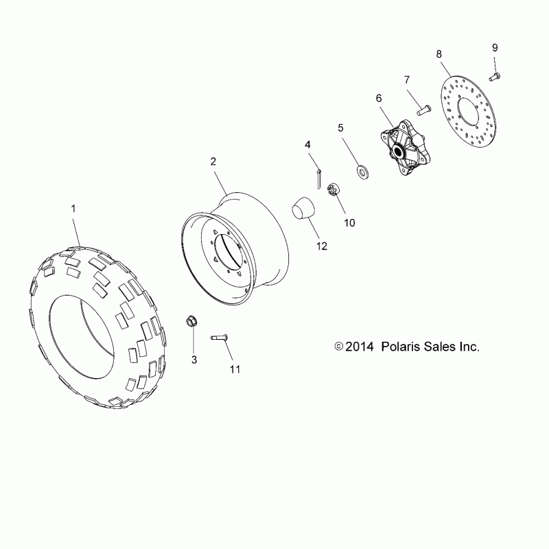 фото 7518378 Шпилька STUD- 3/8- 24X1,38 PRESS FIT- Z Sportsman 500/800 Touring 500
